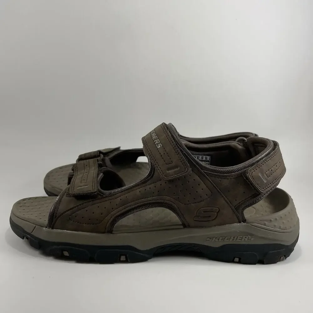 Skechers Tresmen Garo Sandals Mens Size 10 Brown Leather Active Hiking Strappy